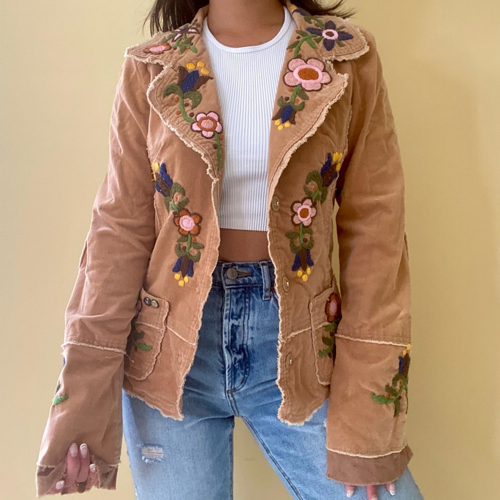 Johnny Was Joystick Floral Embroidered Jacket